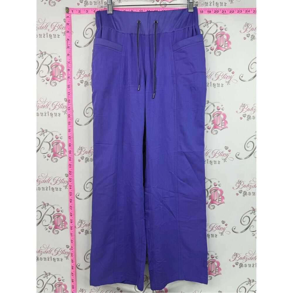 Scrub kulture health pro heart Vibrant Purple Wide-Leg Drawstring Scrub Pants